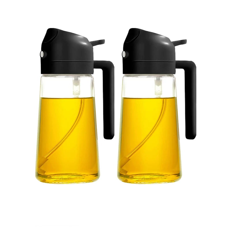 Bouteille d’Huile DuoChef 2-en-1 : Pulvérisateur & Verseur